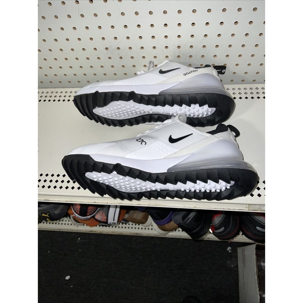 Nike Air Max 270 Golf Mens Spikeless Golf Shoes Size 9.5 White Black CK6483-102 - Picture 6 of 8